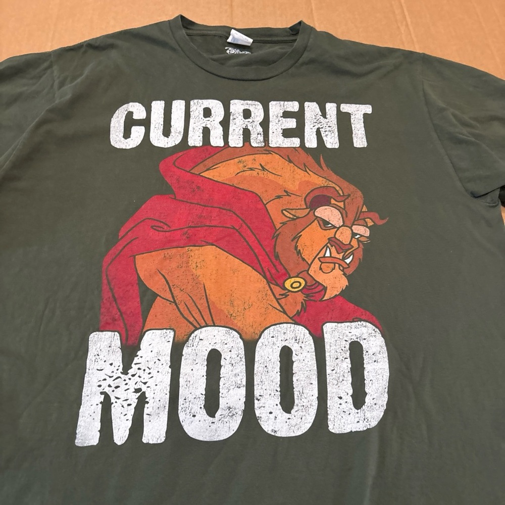 Beauty and the Beast BEAST Current Mood T Shirt Mens 2XL TEE Disney World Green